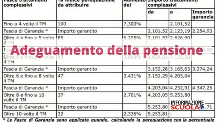 Aumento pensioni ottobre 2024, la tabella con tutti gli importi aggiornati e le percentuali di rivalutazione