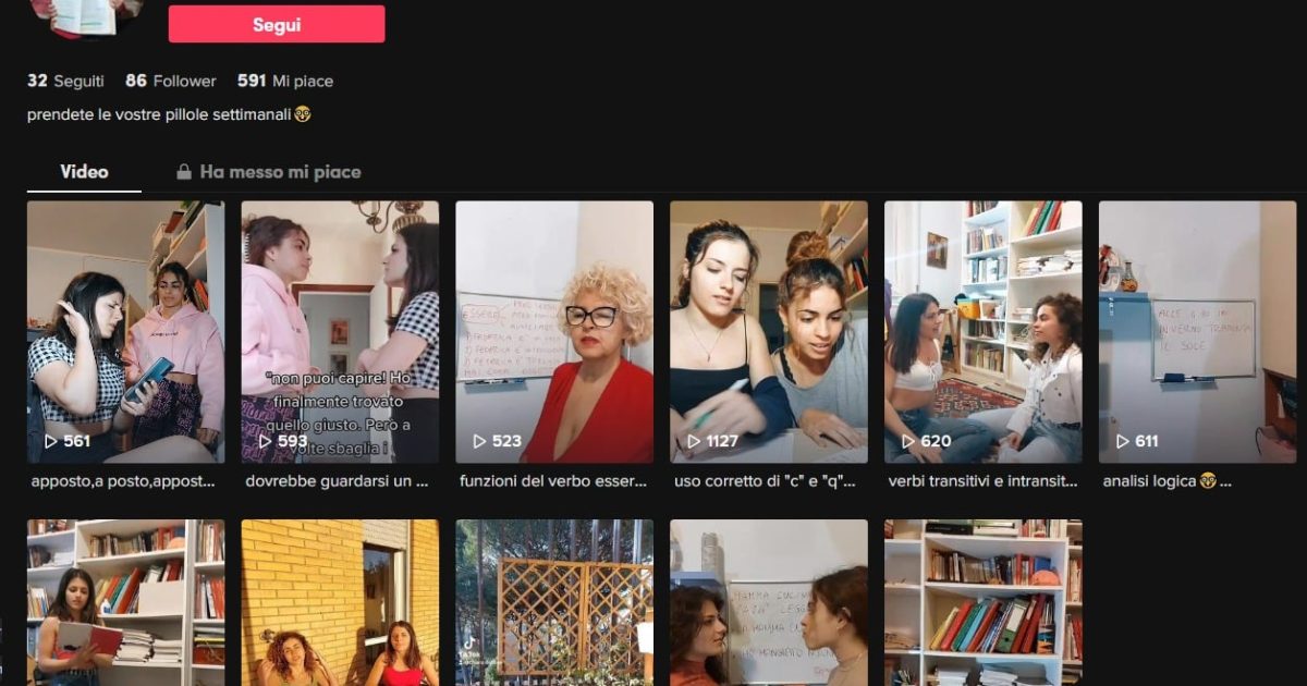 Una professoressa e le sue pillole di grammatica su TikTok un'iniziativa per promuovere la cultura e la prevenzione